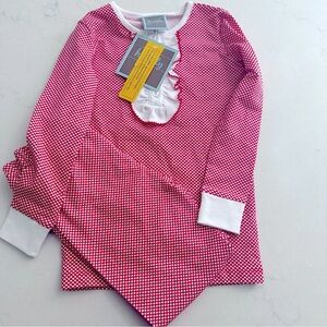 NWT Honesty Ruffle Morning Set Polka Dot Pajamas Girls Long Sleeve 6 x